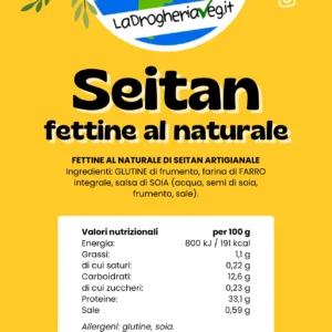 Seitan Artigianale – Fonte di Proteine Vegetali (270g)