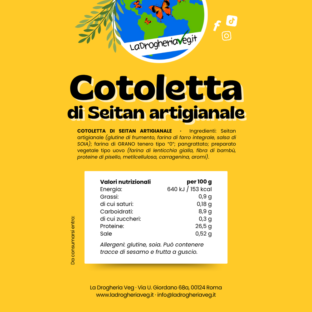 Cotolette di Seitan – Cotolette Vegane (220 g) - immagine 3