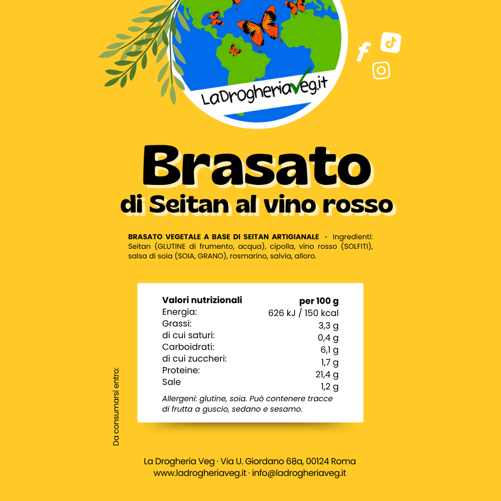 Brasato di Seitan al Vino Rosso (220 g) - immagine 3
