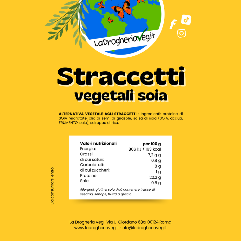 Straccetti Vegetali di Soia – Fotografia etichetta