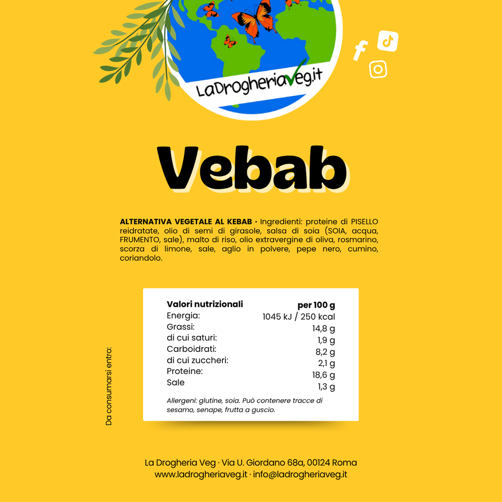 Kebab Vegano di Pisello – Vebab (150 g)